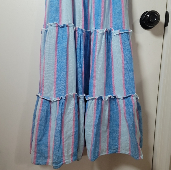 Rails Amellia Linen Blend Midi Striped Dress | Rails Dress | Spring Dress Small - Picture 2 of 9